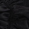 Black Sleeveless High-Neck Ruffled Mini Dress