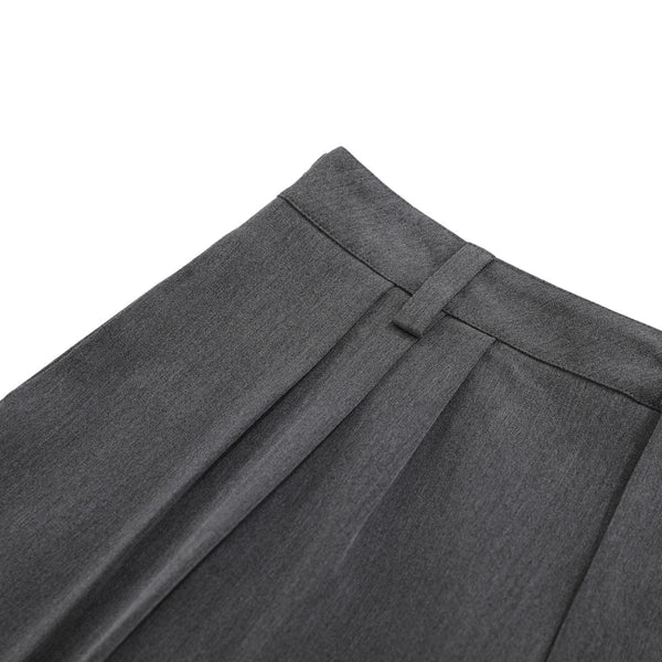Vintage Pleated Wide Leg Cropped Trousers