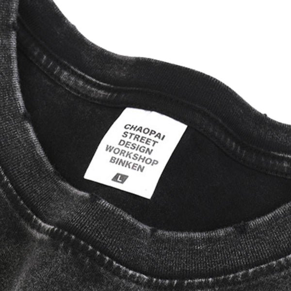 Acid Wash Raw Edge Sleeveless Tee