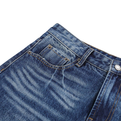 Vintage Washed Wide Leg Denim Shorts