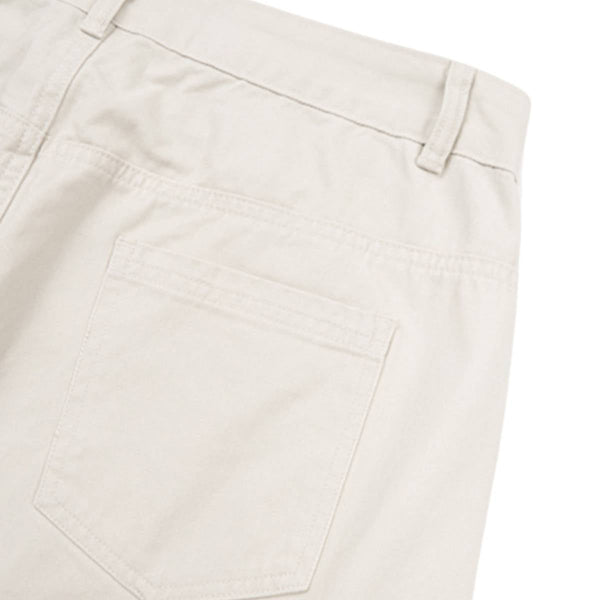 Vintage Washed Curved-Leg Trousers