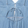 Spaghetti Straps Bow Denim Maxi Dress