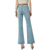 Risen High-Rise Raw Hem Bootcut Jeans
