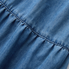 Spaghetti Strap Tiered Denim Midi Dress