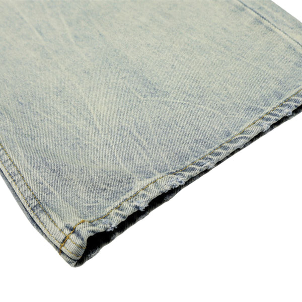 Men's Heavy-Washed Distressed Loose Straight-Leg Denim Pants