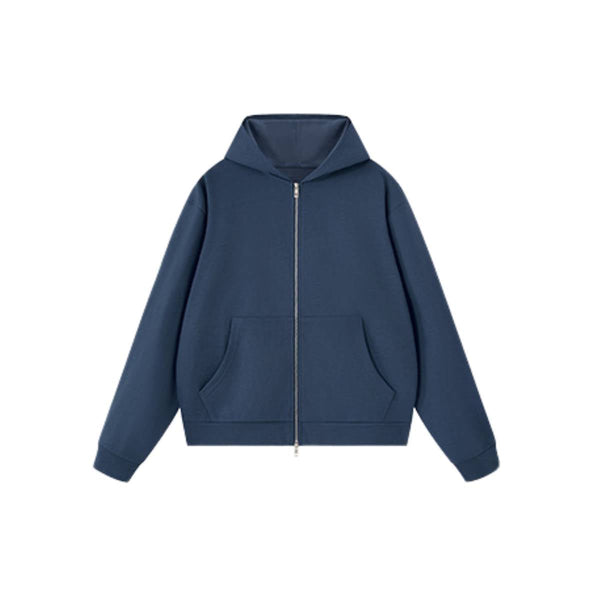 Vintage Boxy Full Zip Hooded Sweatshirt