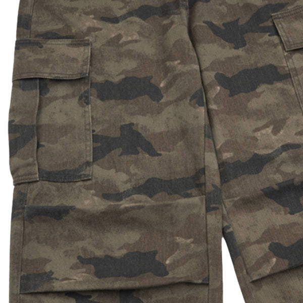 Vintage Camo Heavy Wash Relaxed Cargo Pants