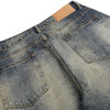 Vintage Washed Wide Leg Whiskered Jeans