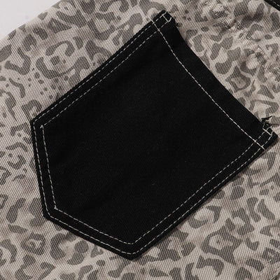 Vintage Leopard Print Balloon Leg Jeans