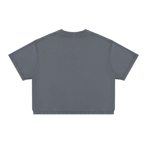 275G Heavyweight Cotton Coverstitch Cropped Tee