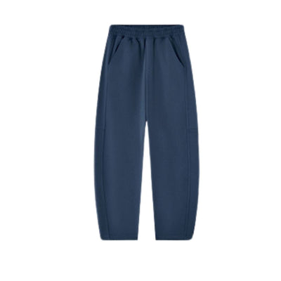 Boxy Curved Fit Elastic Waist Sweatpants