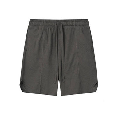 Premium Waffle Knit Side-Slit Shorts