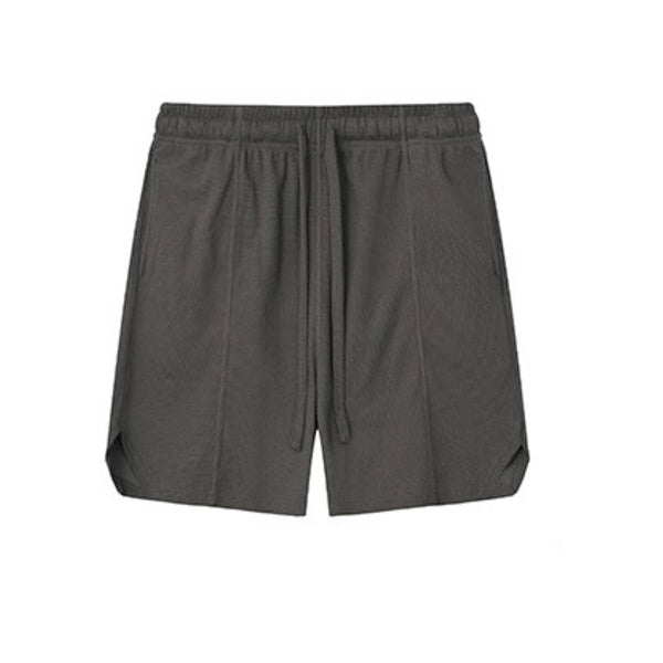 Premium Waffle Knit Side-Slit Shorts