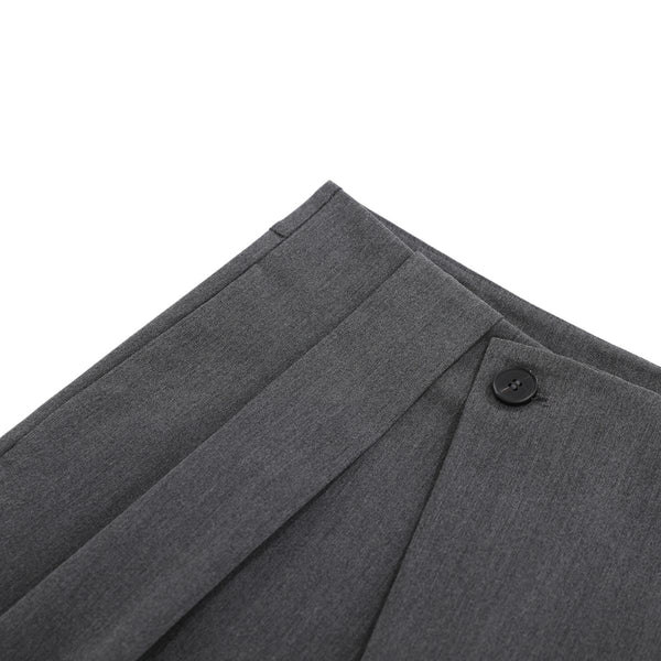 Vintage Asymmetrical Wide Leg Cropped Suit Shorts