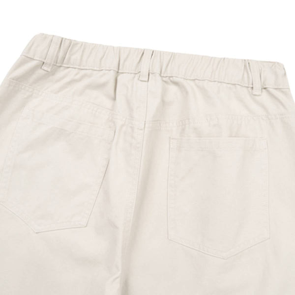 Vintage Washed Curved Panel Barrel-Leg Pants