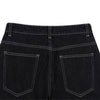 Contrast Stitch Black Wide-Leg Jeans