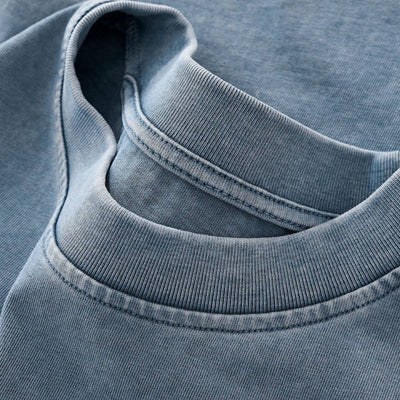 Washed Boxy Raw Hem Tee