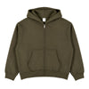 Boxy Cropped 340G Thermal Fleece Zip Hoodie