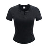Women’s Retro Wash Fitted Stand Collar Tee