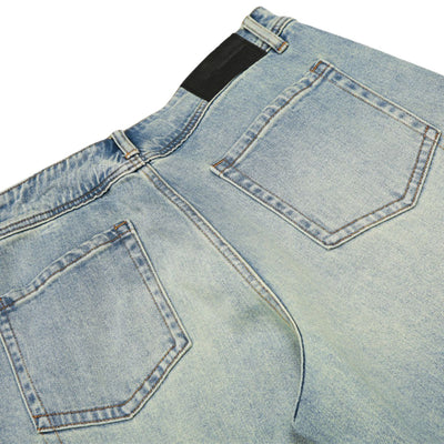 Men's Heavy-Washed Punk Loose Wide-Leg Straight Jeans