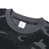 Men's Camouflage Waffle Crew Neck Loose Fit Tee Shirt