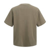 Casual Waffle Fabric Button Neck T-Shirt