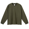 Solid Loose Fit Side Split Hem Long Sleeve T-Shirt