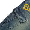 Printed Multi Pocket Denim Cargo Shorts