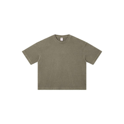 Distressed Fade Drop Shoulder Oversized Cotton T-Shirt