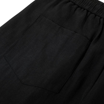 Relaxed Drawstring Wide Leg Casual Trousers