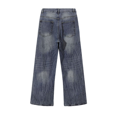 Vintage Whiskered Straight Leg Jeans