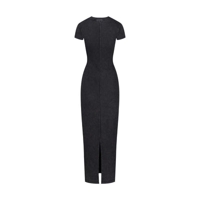 Vintage Wash Ribbed Tee Maxi Dress