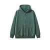 Stone Wash Zip-Front Fleece Hoodie