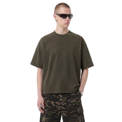 Oversized Boxy Fit Gradient Washed Heavy Cotton T-Shirt