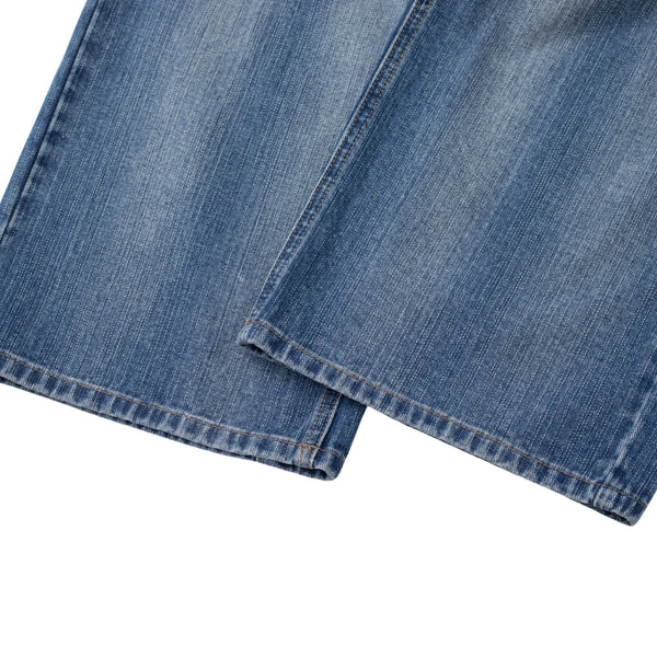 Paris Button Baggy Wide-Leg Denim Jeans