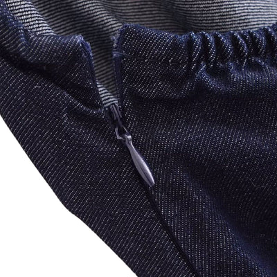 Halter Neck Denim Belted Dress