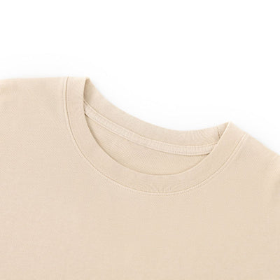 Snowflake Washed Raw Edge Boxy Cropped Tee