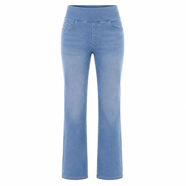 Vintage Washed High Waist Straight Leg Jeans
