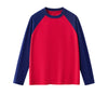 Relaxed Contrasting Colors Raglan Long Sleeve Top 8.1oz