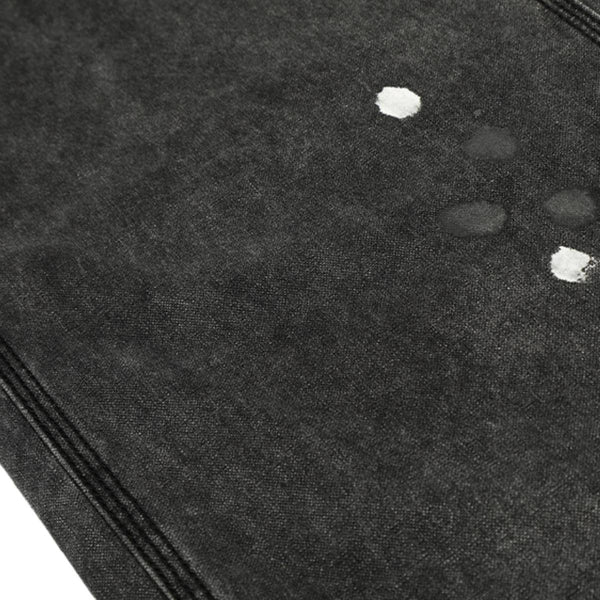 Faded Splatter-Wash GradientBaggy Wide-Leg Cargo Pants