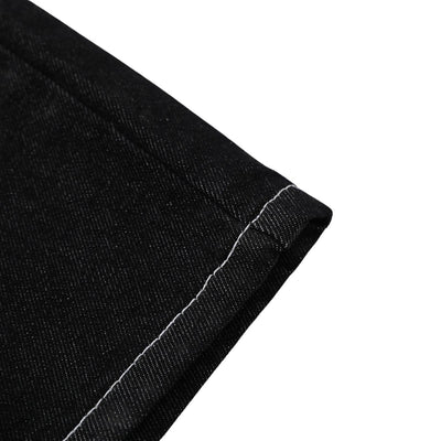Raw Denim Deconstructed Wide Leg Denim Shorts