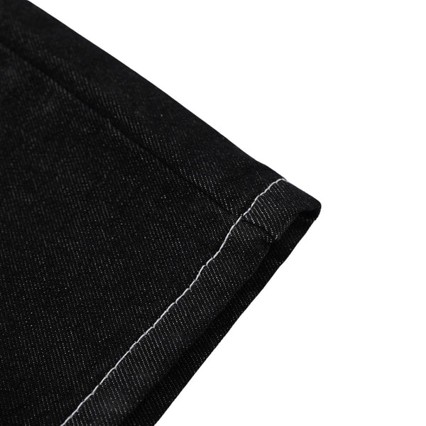 Raw Denim Deconstructed Wide Leg Denim Shorts