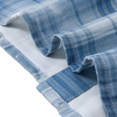 Heavyweight Distressed Plaid Box Polo Shirt 7.0oz