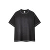 Vintage Waffle Knit Contrast Stitch Oversized T-Shirt