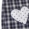 Washed Plaid Graphic Patchwork Bow Detail Relaxed Wide-Leg Capri Denim Pants
