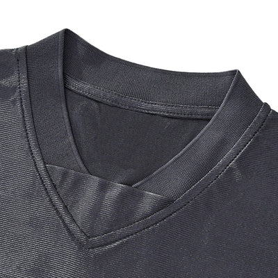 Cyber-Grunge Distressed Cutout Y2K Cropped Top