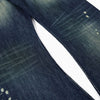 Men's Paint Splatter Washed Denim Wide Leg Pants Distressed Unique