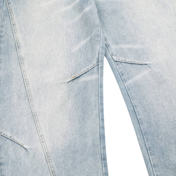 Gradient Washed Whiskered Relaxed Adjustable Hem Pants