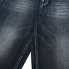 Double-Button Whiskered Wide-Leg Denim Shorts