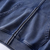 Double Yarn Vintage Washed Zippered Comfort Hoodie